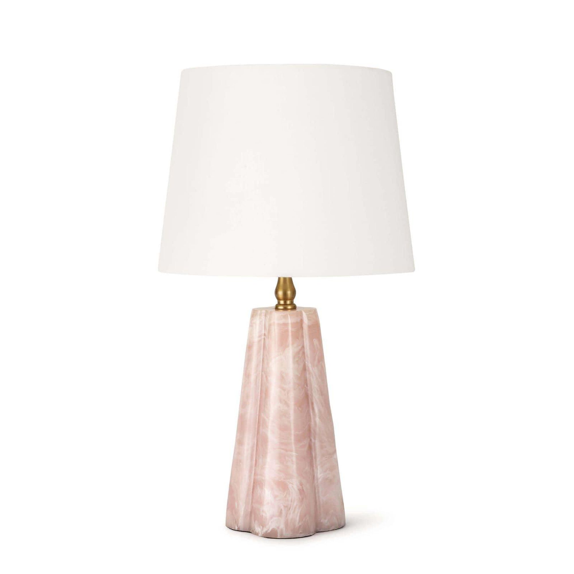 Shown in Rose finish and Linen shade