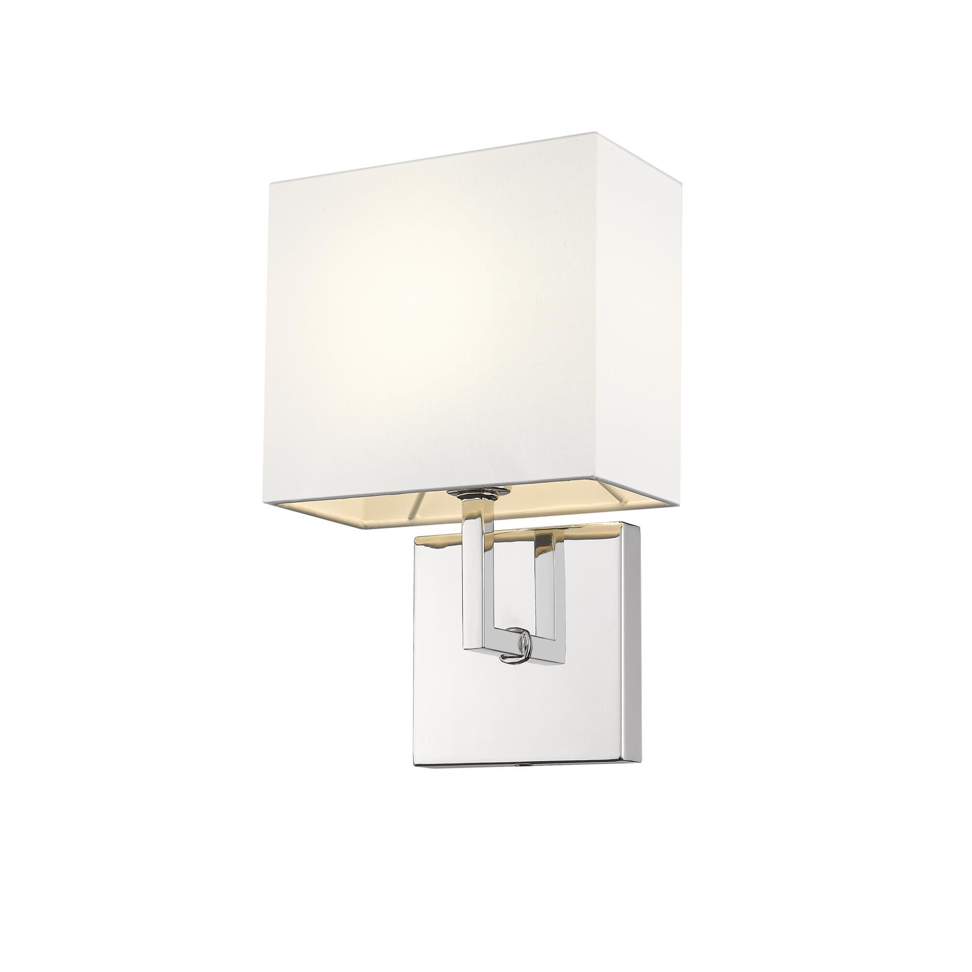 Shown in Polished Nickel finish and Fabric glass and Fabric shade