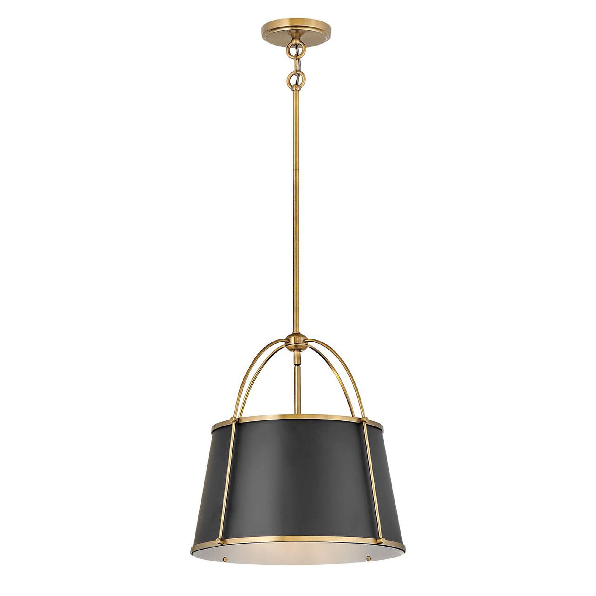 Shown in Warm Brass finish and Black accent