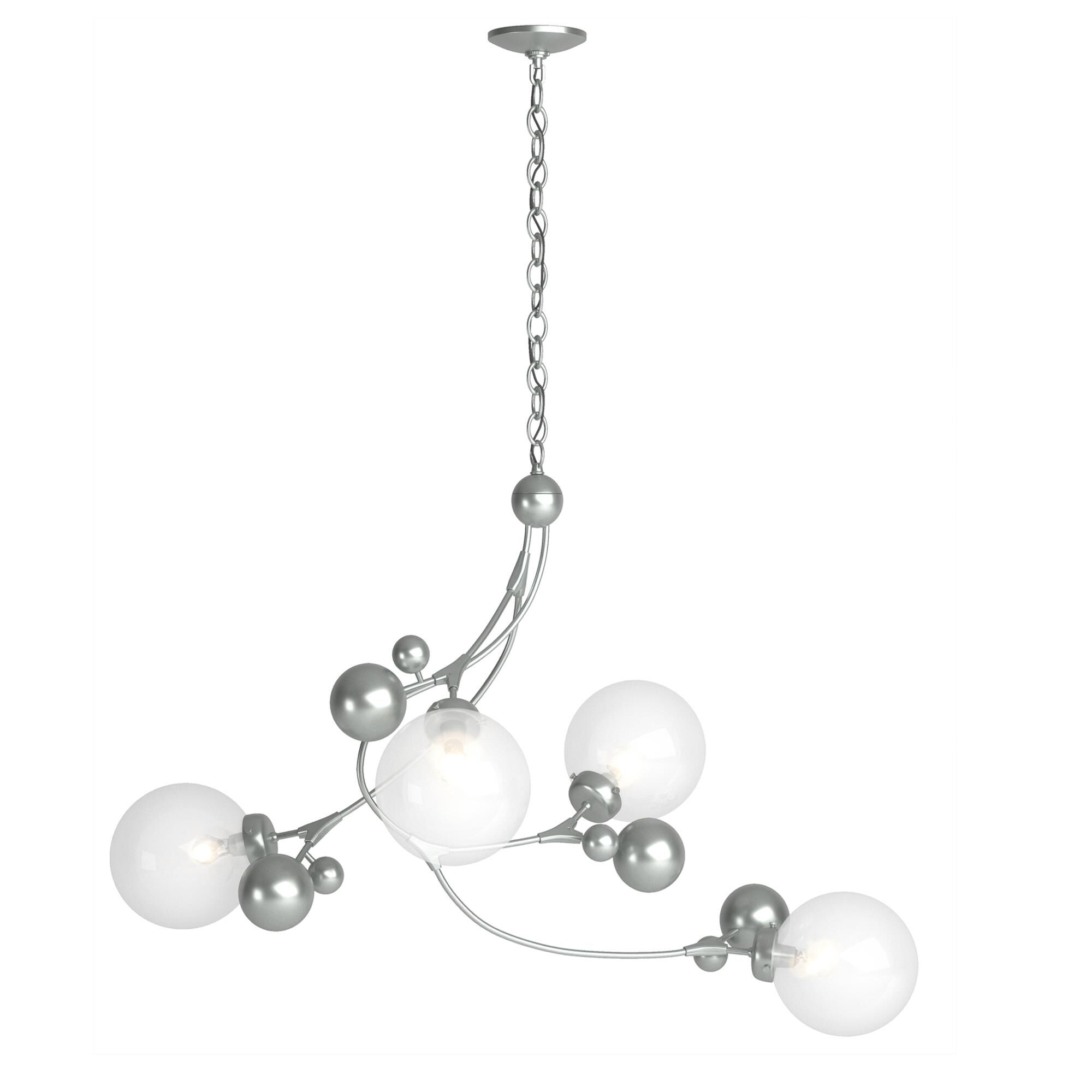 Shown in Vintage Platinum finish and Opaline glass