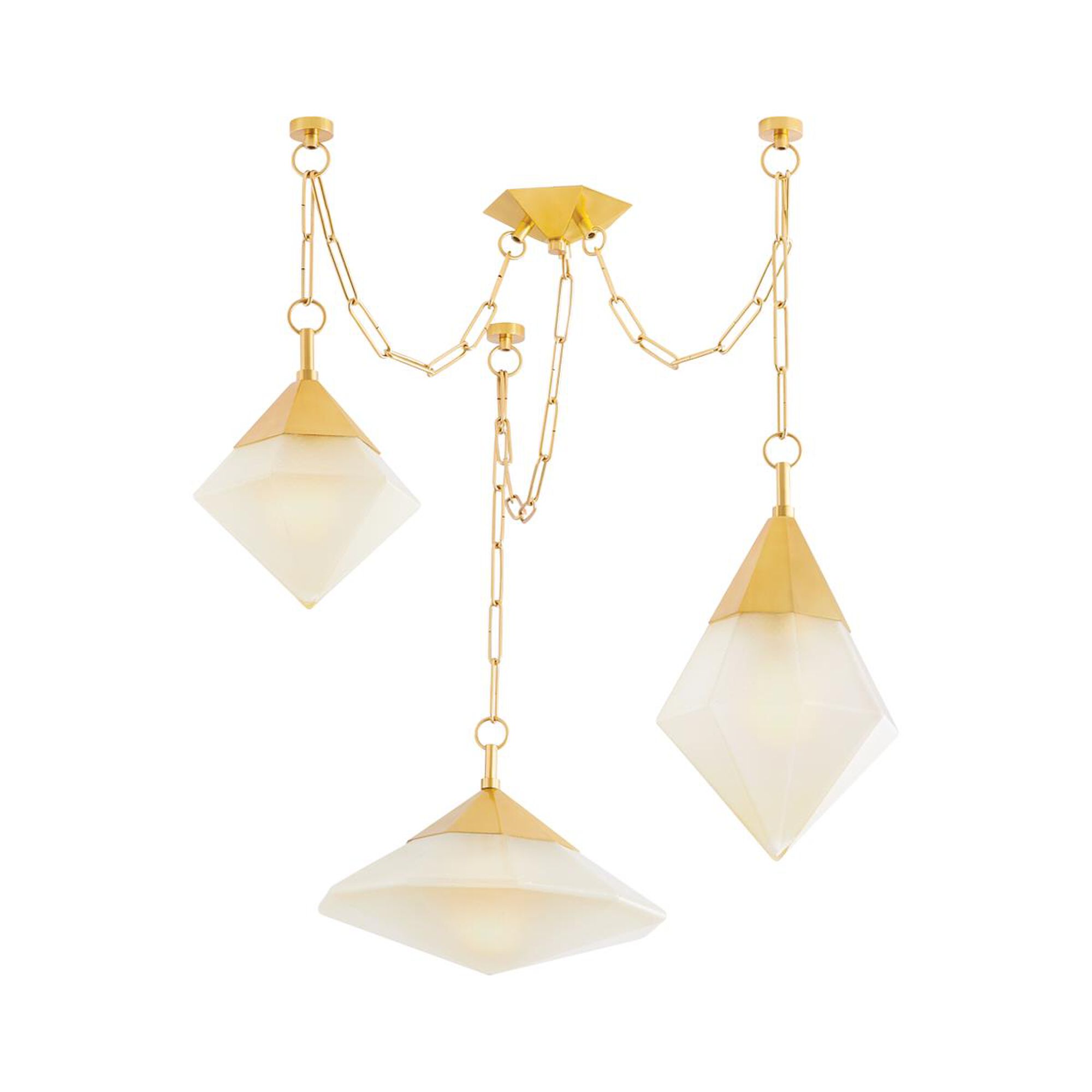 Shown in Vintage Polished Brass finish and Clear glass