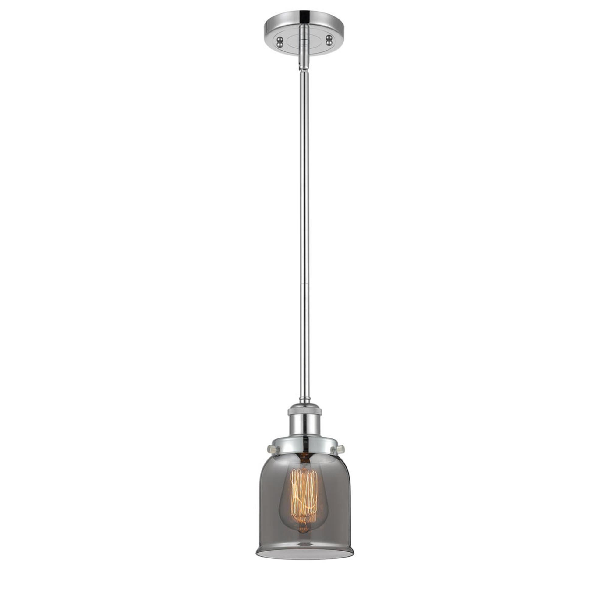 Shown in Polished Chrome finish and Bell glass and Glass shade