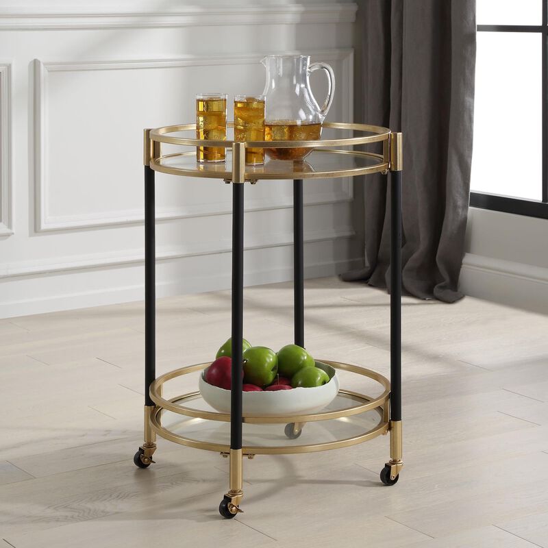 Grace Feyock Dolly Bar Cart by Uttermost