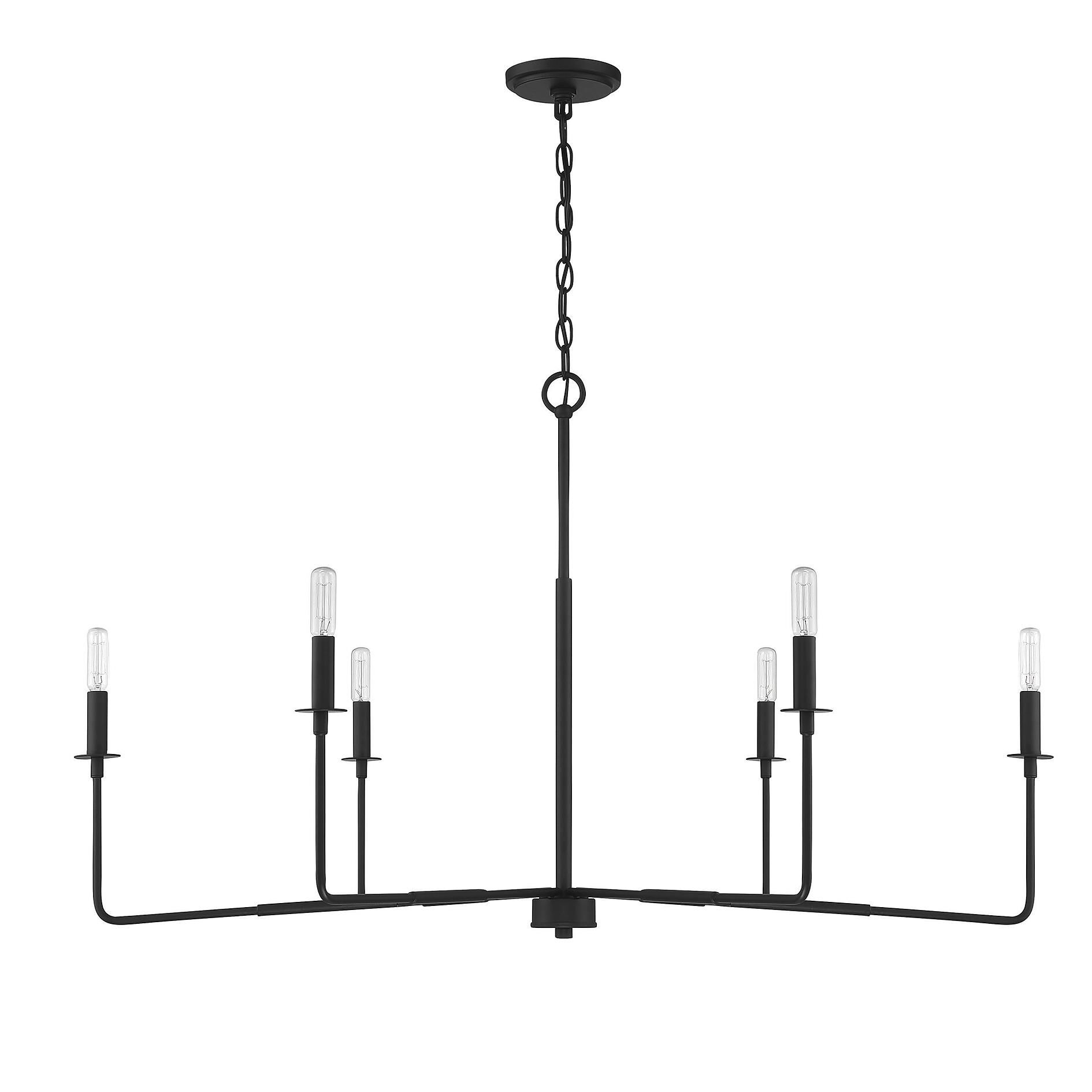 Salerno 42 Inch 6 Light Chandelier by Savoy House