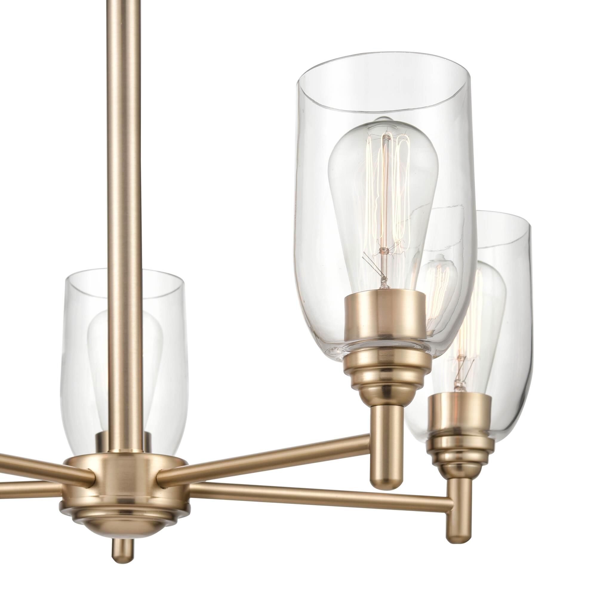 Shown in Modern Gold finish and Clear glass