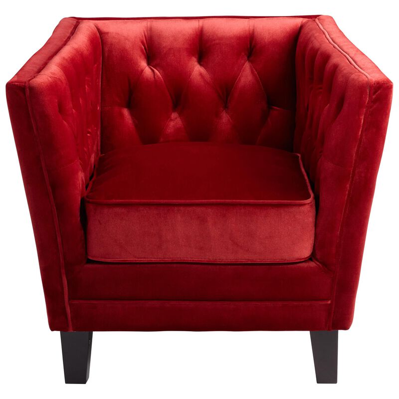 Red Prince Valiant Accent Chair by Cyan Designs