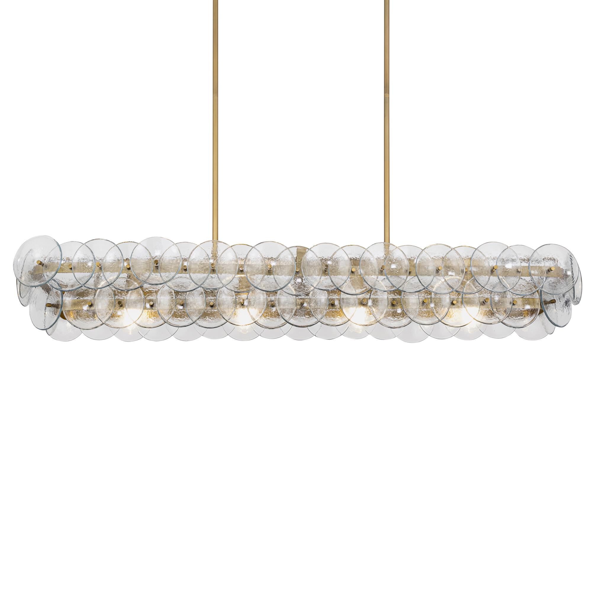 Shown in Weathered Brass finish and Textured Clear glass and Recycled Glass shade