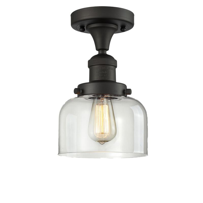 Bruno Marashlian Large Bell 8 Inch 1 Light LED Semi Flush Mount by Innovations Lighting