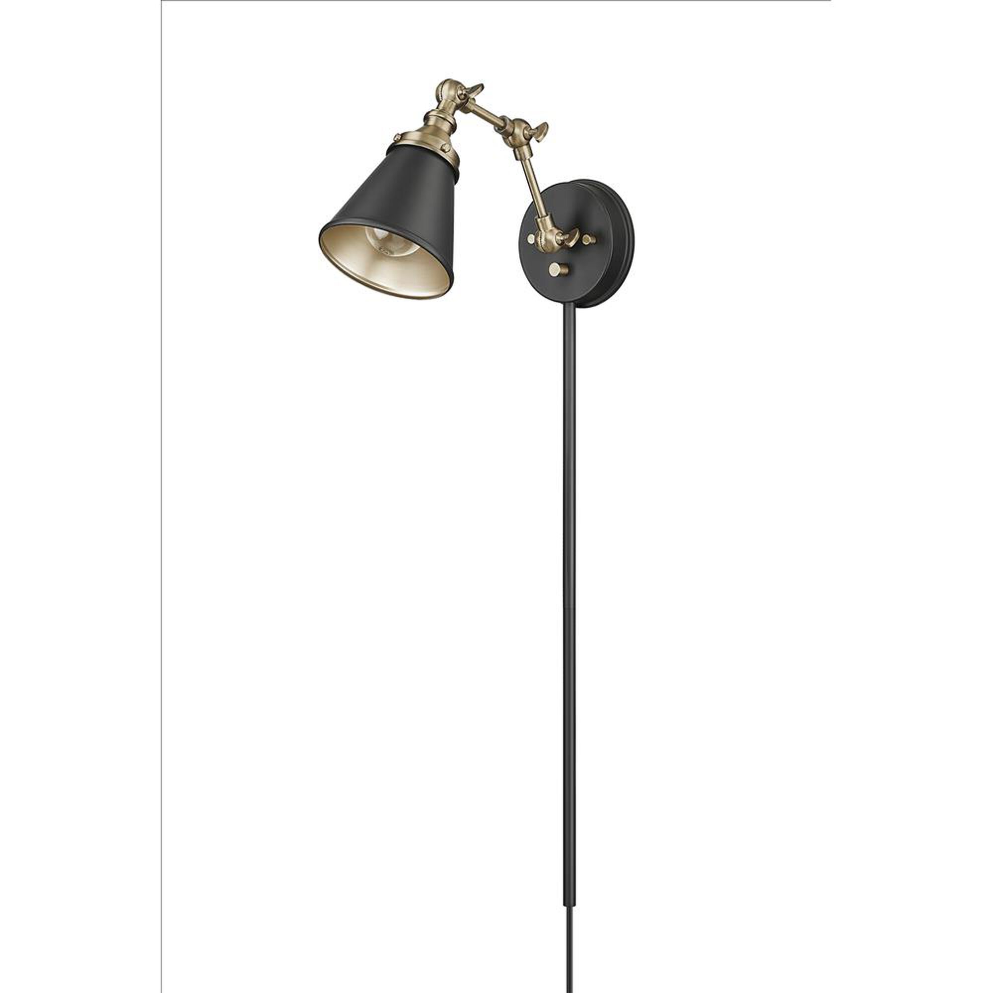 Shown in Matte Black and Vintage Brass finish