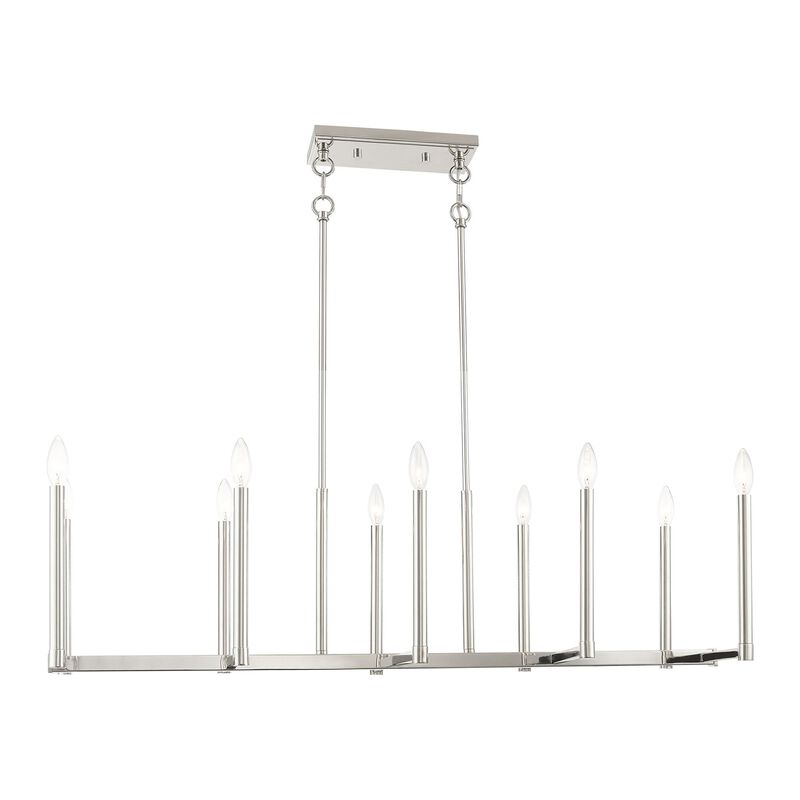 Alpine 42 Inch 10 Light Linear Suspension Light by Livex Lighting