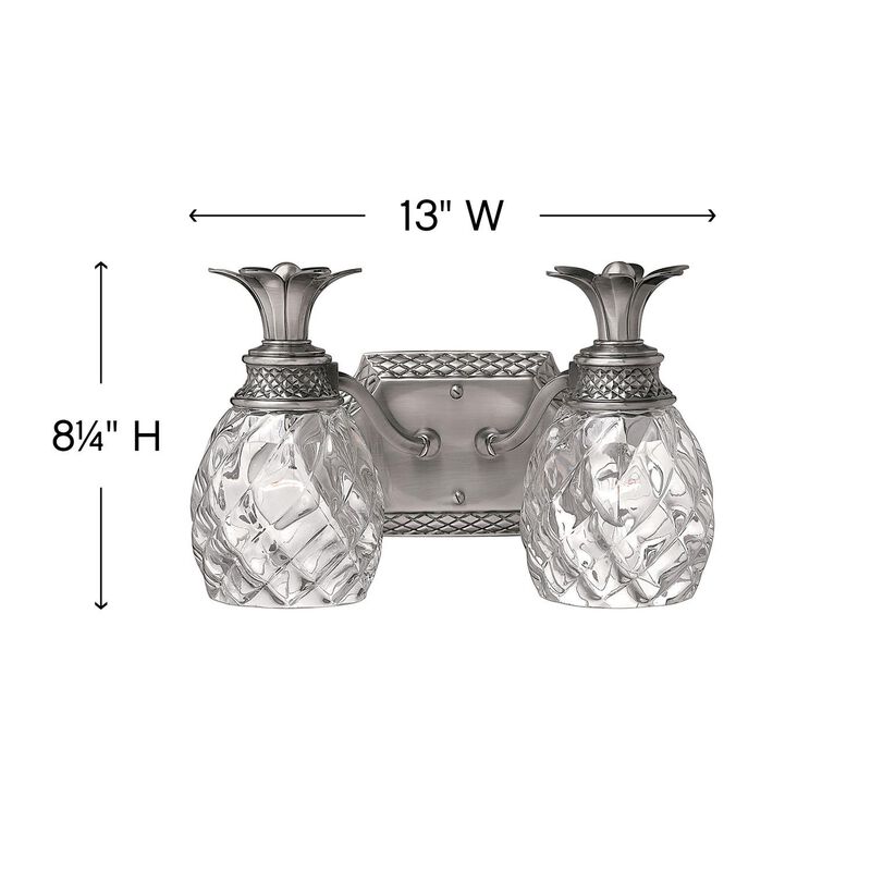 Plantation 13 Inch 2 Light Bath Vanity Light by Hinkley Lighting