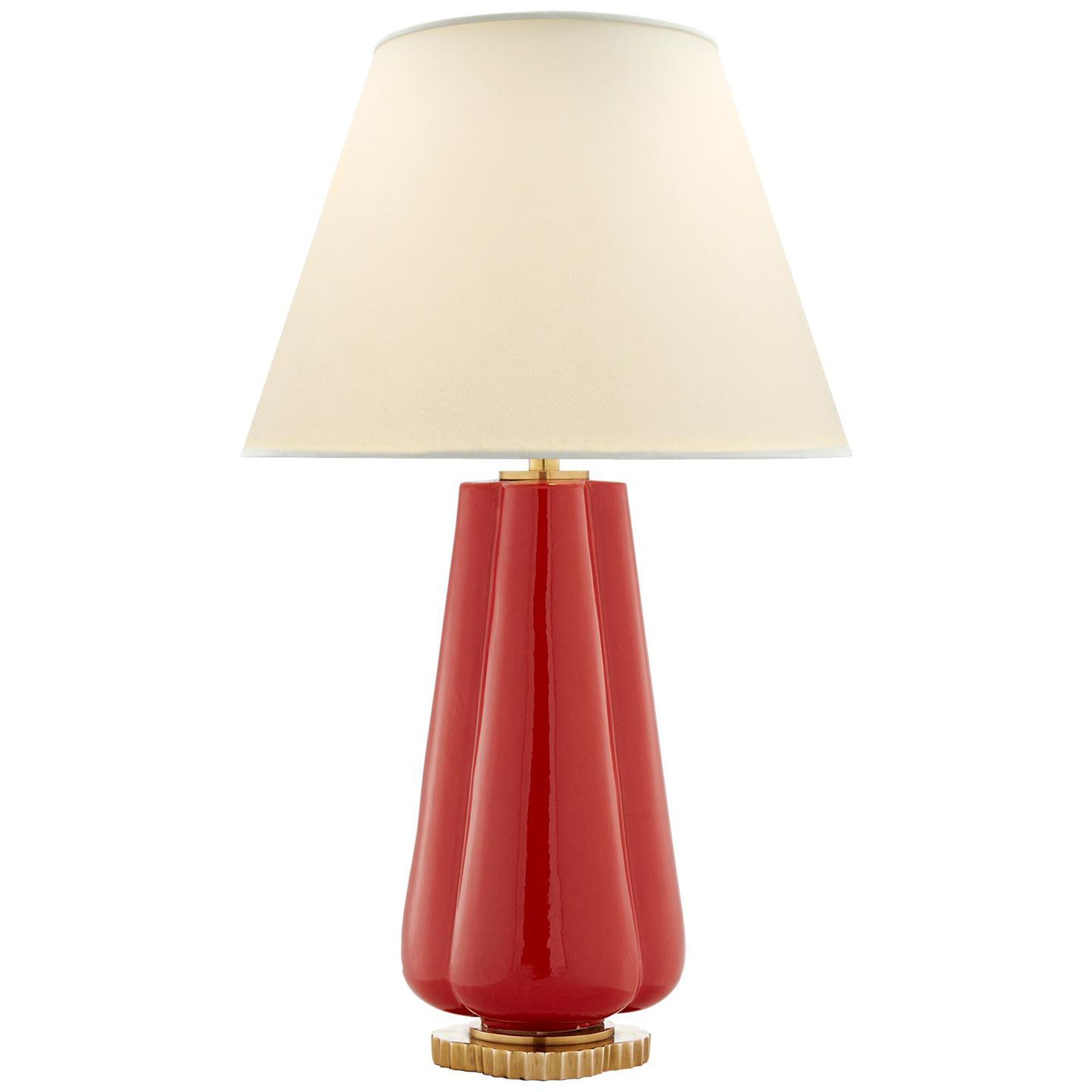 Shown in Berry Red finish and Natural Percale shade