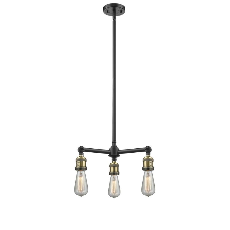 Bruno Marashlian Bare Bulb 15 Inch 3 Light Mini Chandelier by Innovations Lighting