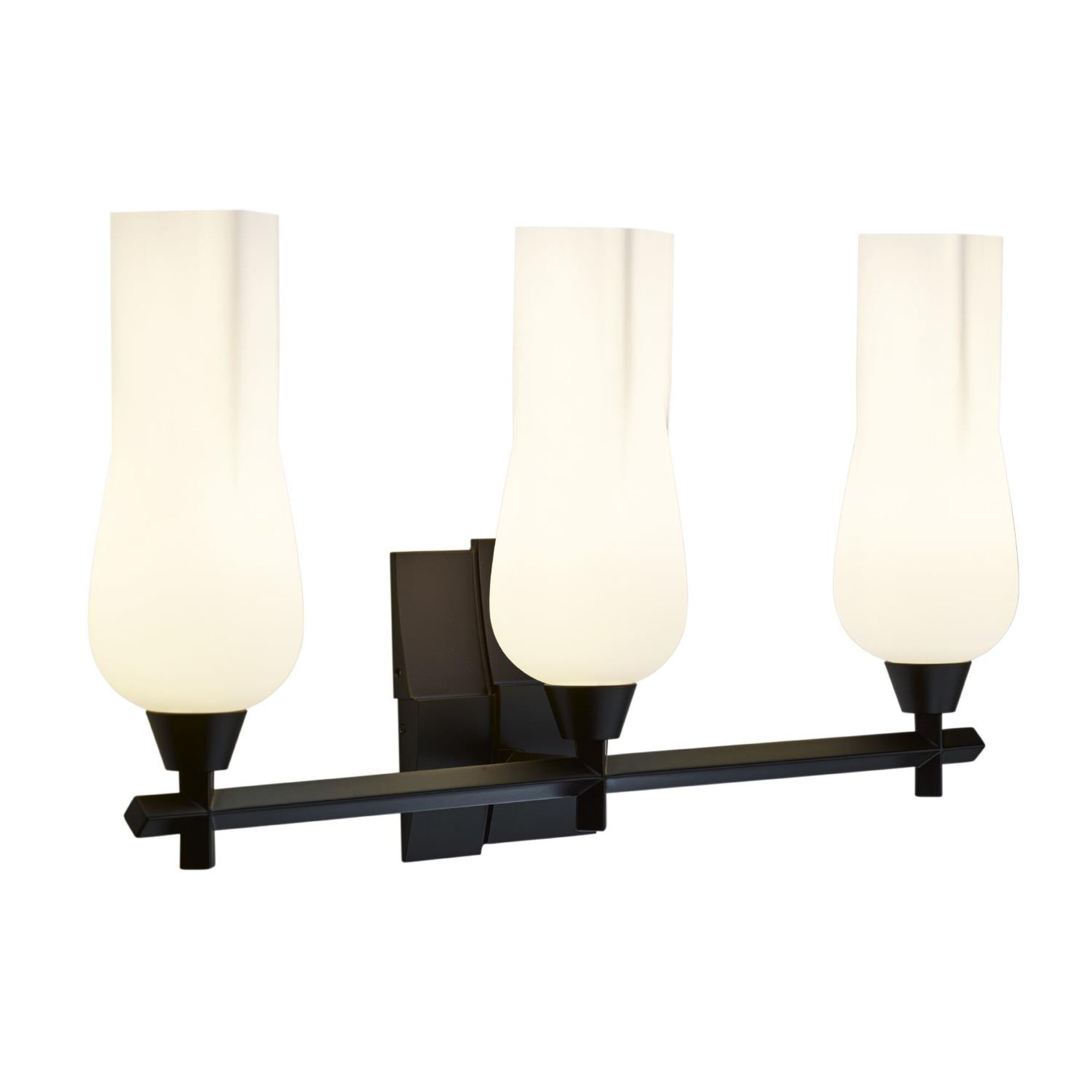 Shown in Matte Black finish and Matte Opal glass and Glass shade