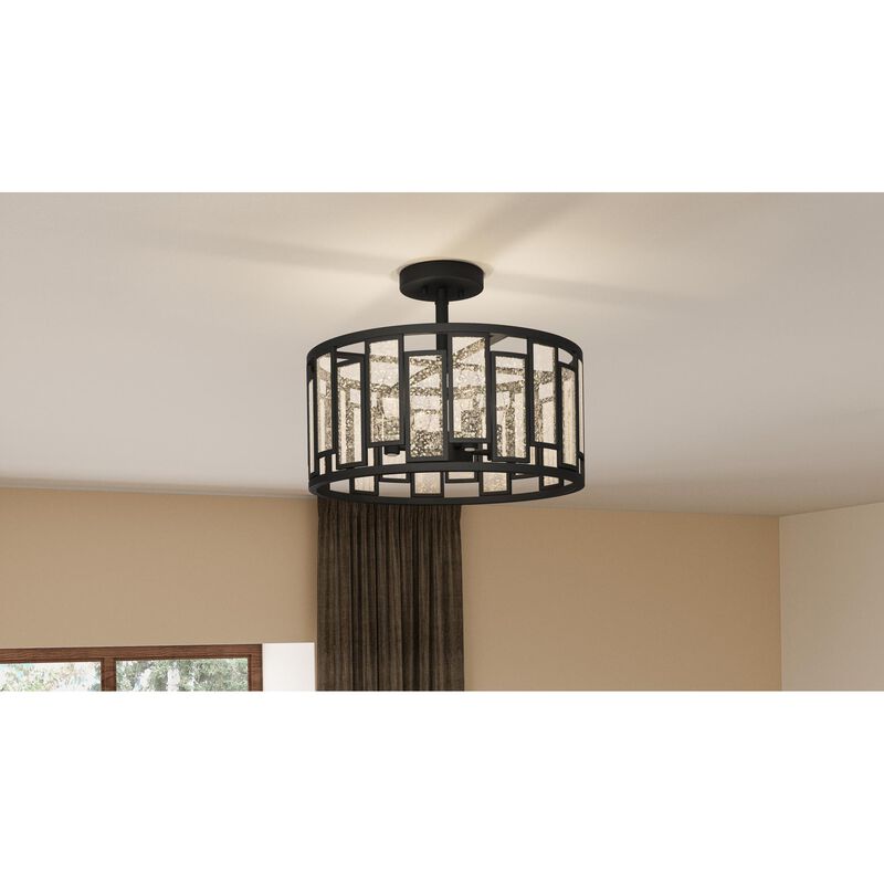 Bankston 18 Inch 4 Light Semi Flush Mount by Quoizel