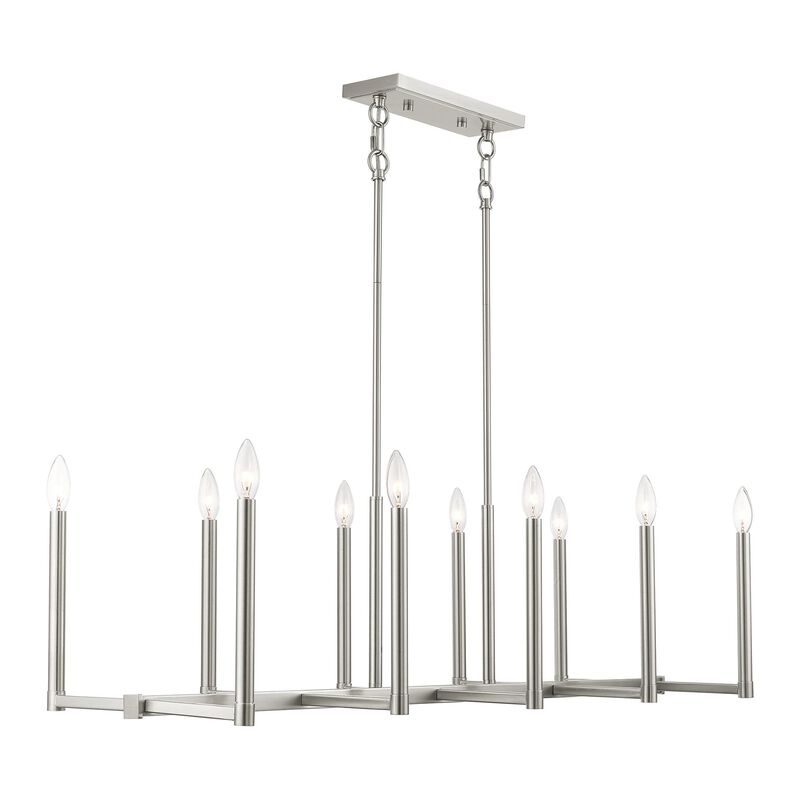 Alpine 42 Inch 10 Light Linear Suspension Light by Livex Lighting