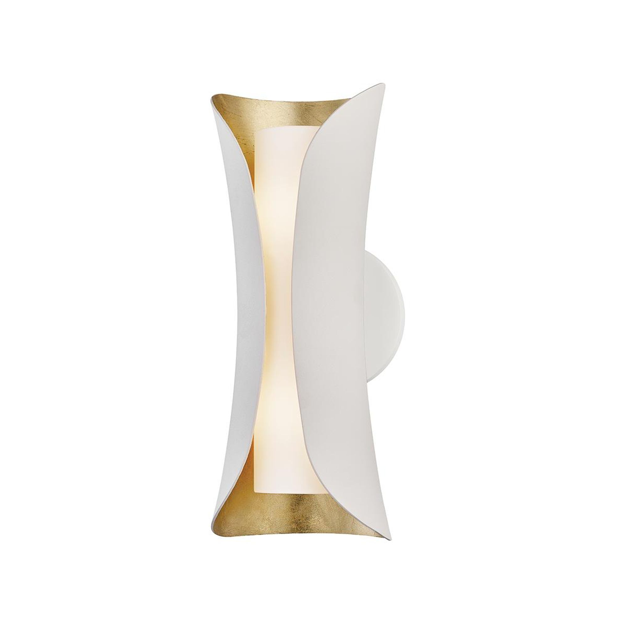 Shown in Gold Leaf/White finish and Opal Matte - Acid Etched glass