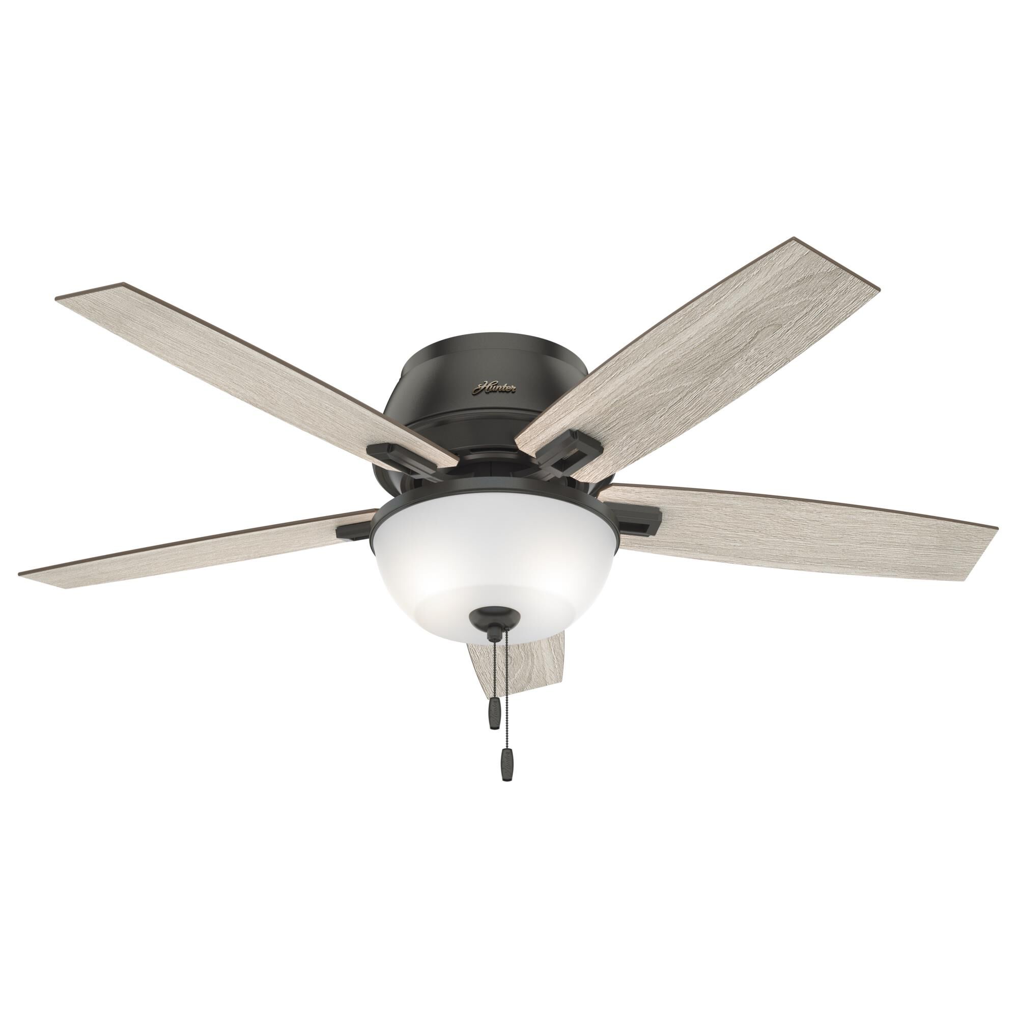 Donegan 52 Inch Flush Mount Fan with Light Kit by Hunter Fan