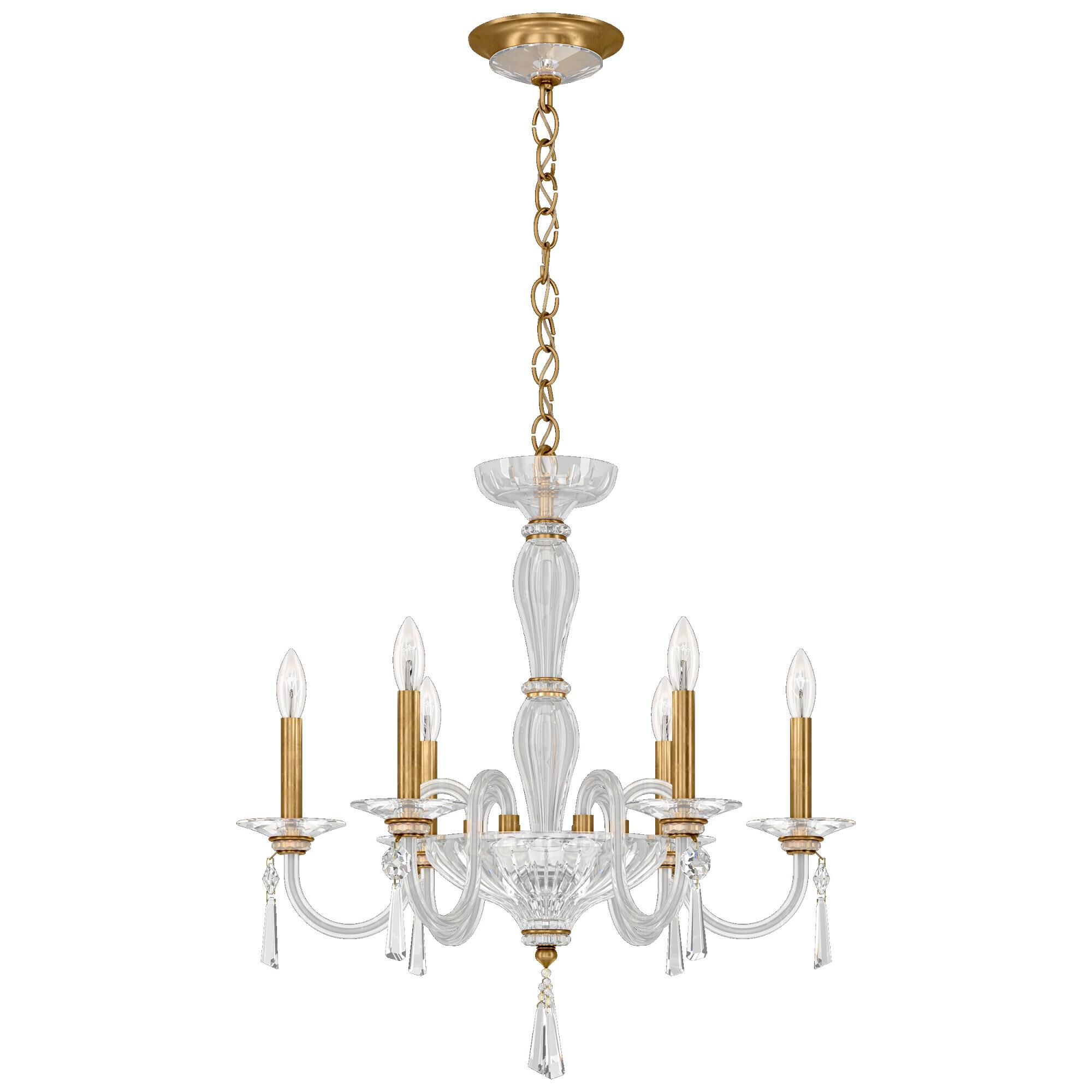 Shown in Heirloom Gold finish and Clear Heritage crystal