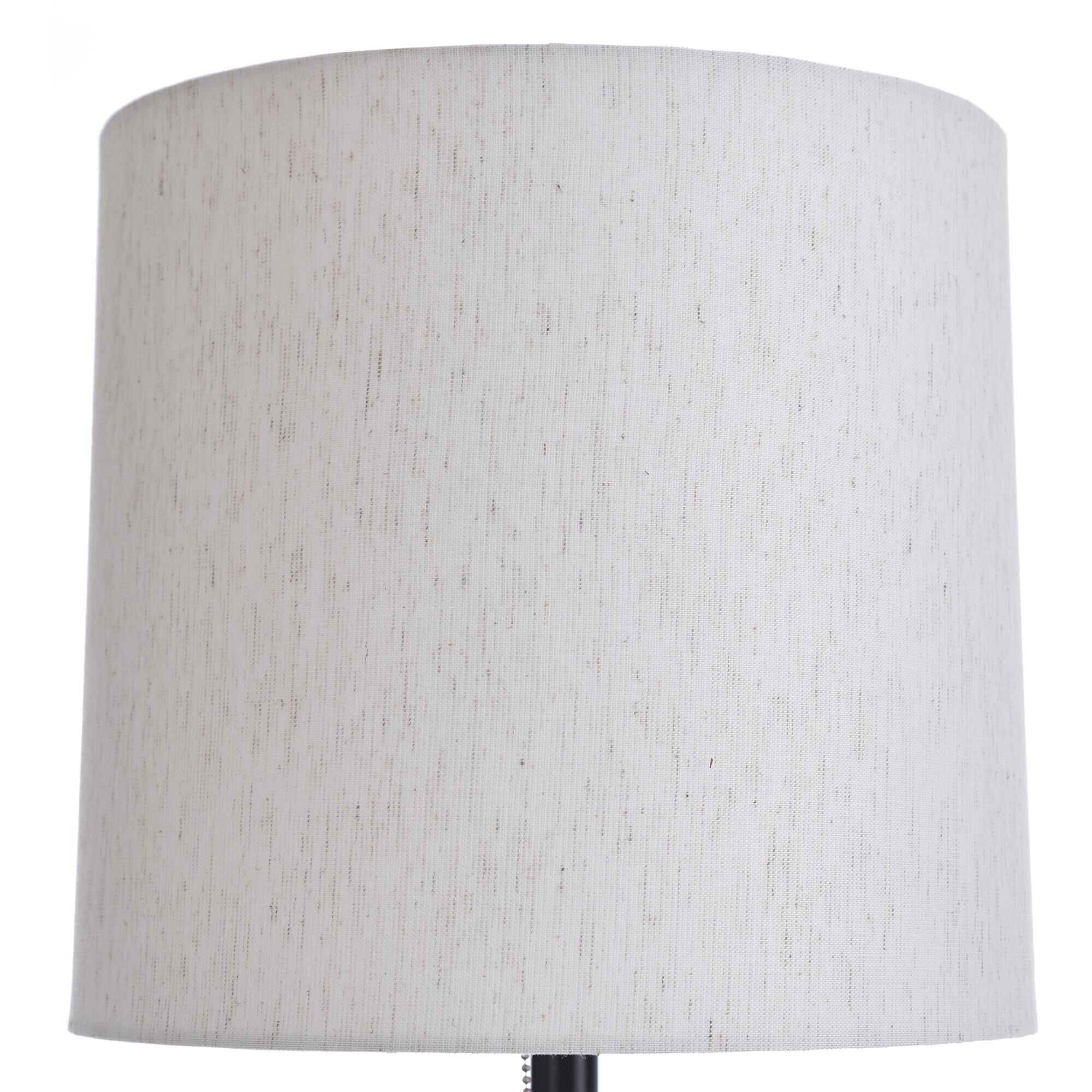 Shown in Oil Rubbed Bronze, Black, Off White finish and White Polyester Fabric shade