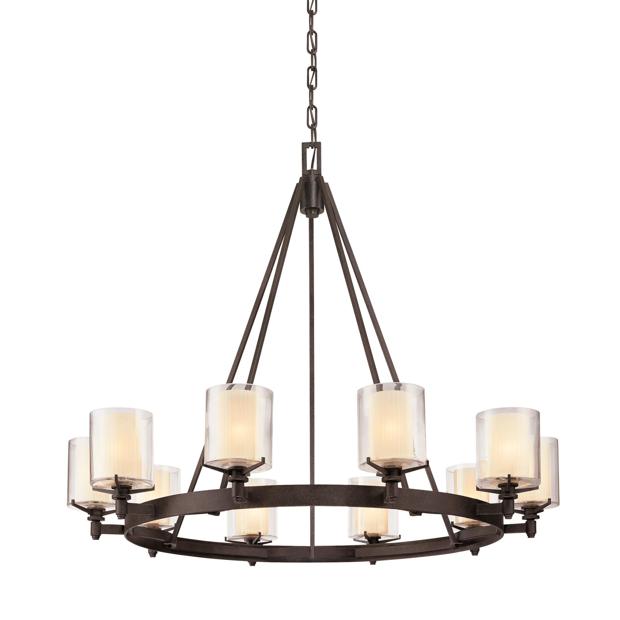 Shown in French Iron finish and Clear glass and Provence Glass shade