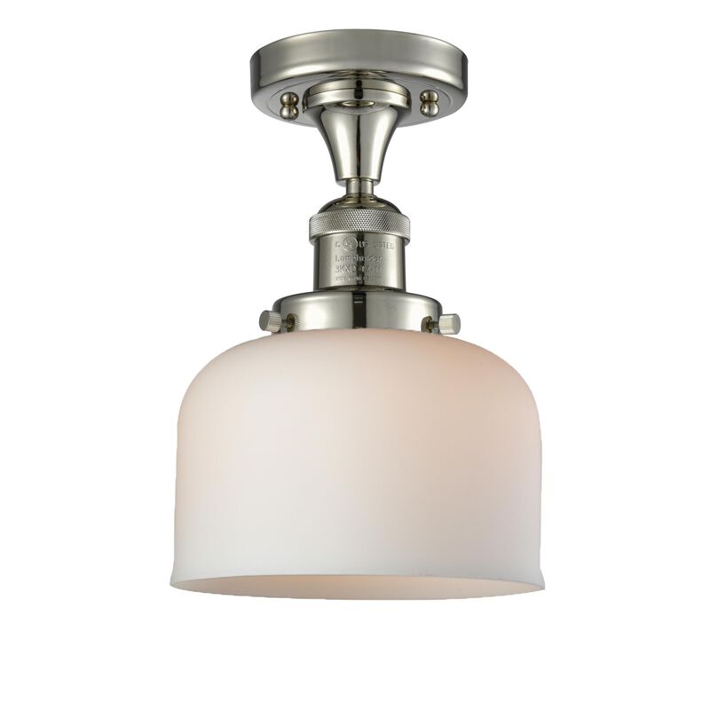 Bruno Marashlian Large Bell 8 Inch 1 Light LED Semi Flush Mount by Innovations Lighting