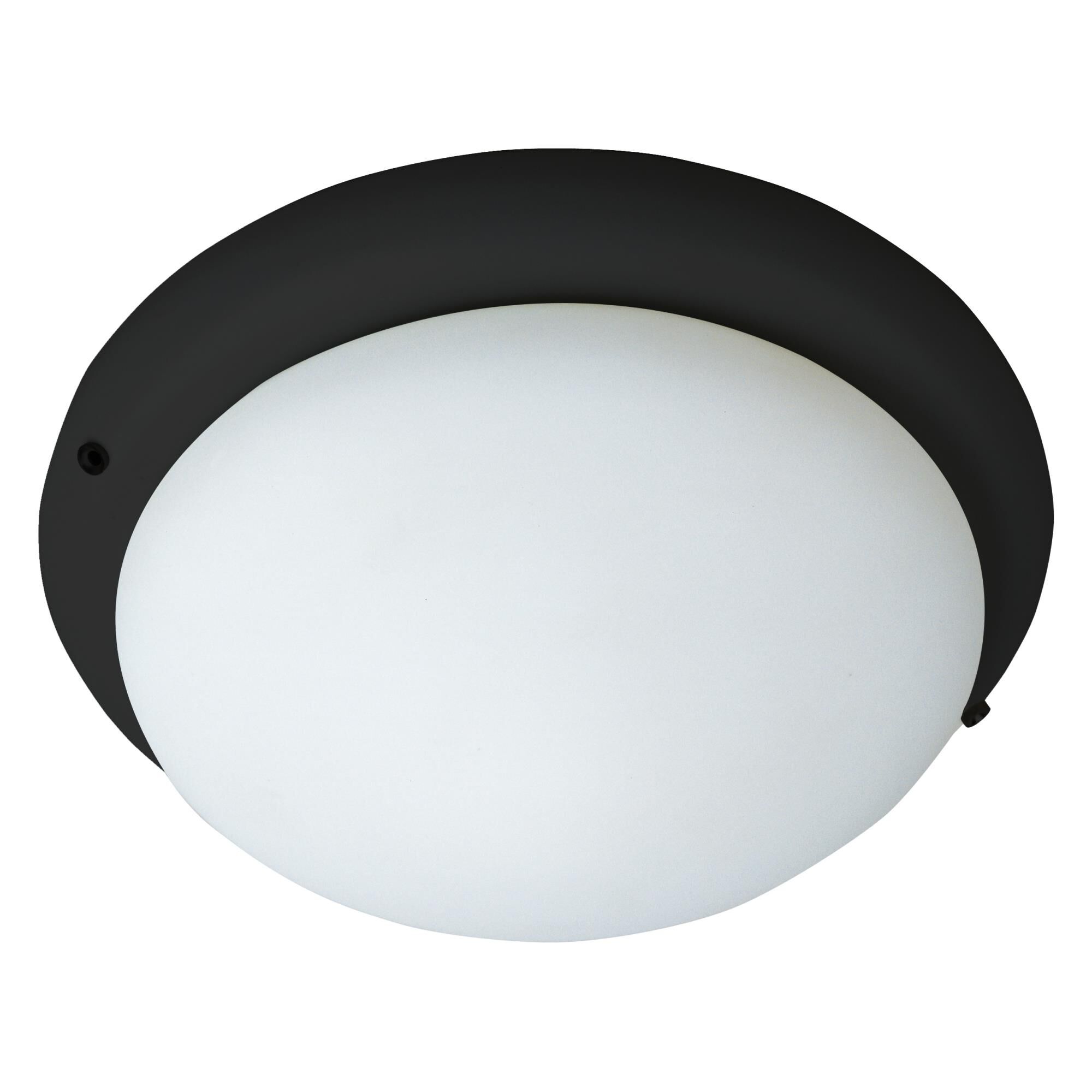 Shown in Black finish and Satin White glass and Glass shade