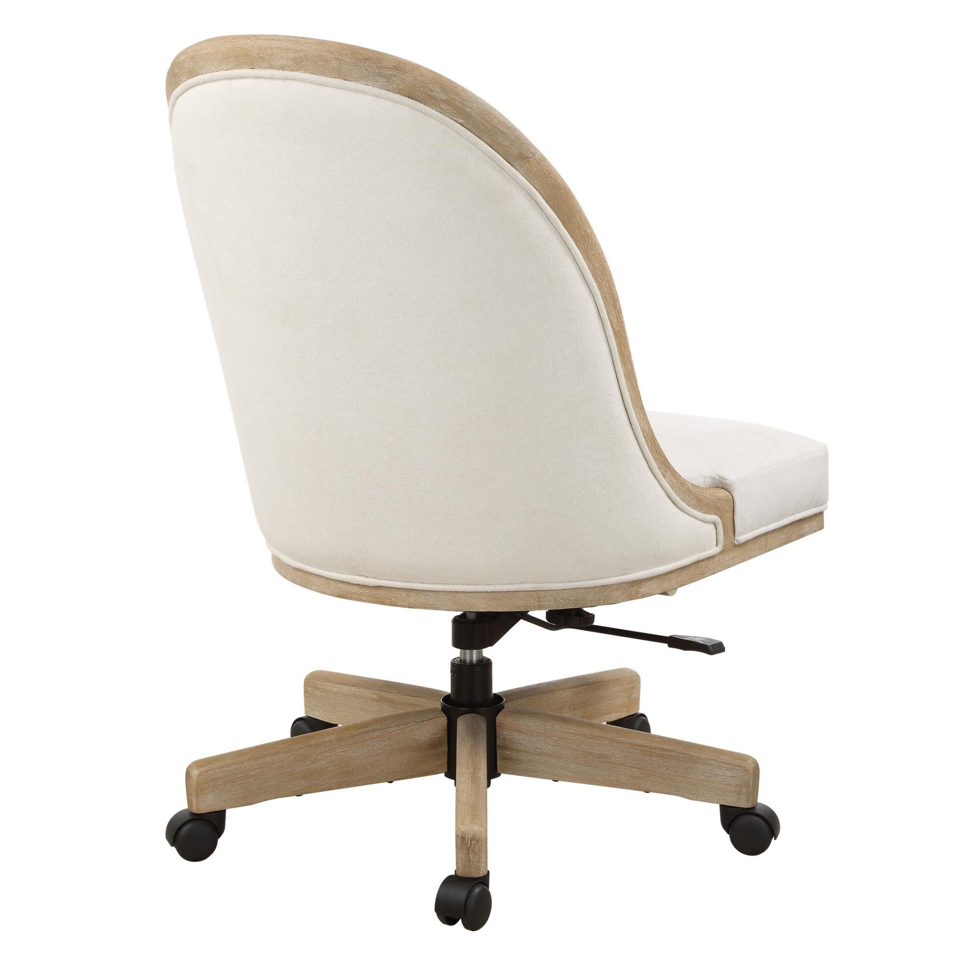 Shown in Graceful And Defining Curves Of Solid Wood Finished In Light Oak With Natural Ceruse Is Paired With  finish