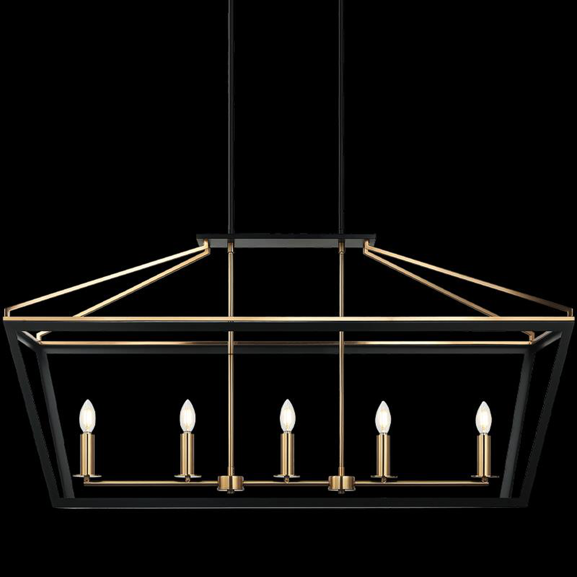 Shown in Black and Aged Gold Brass finish