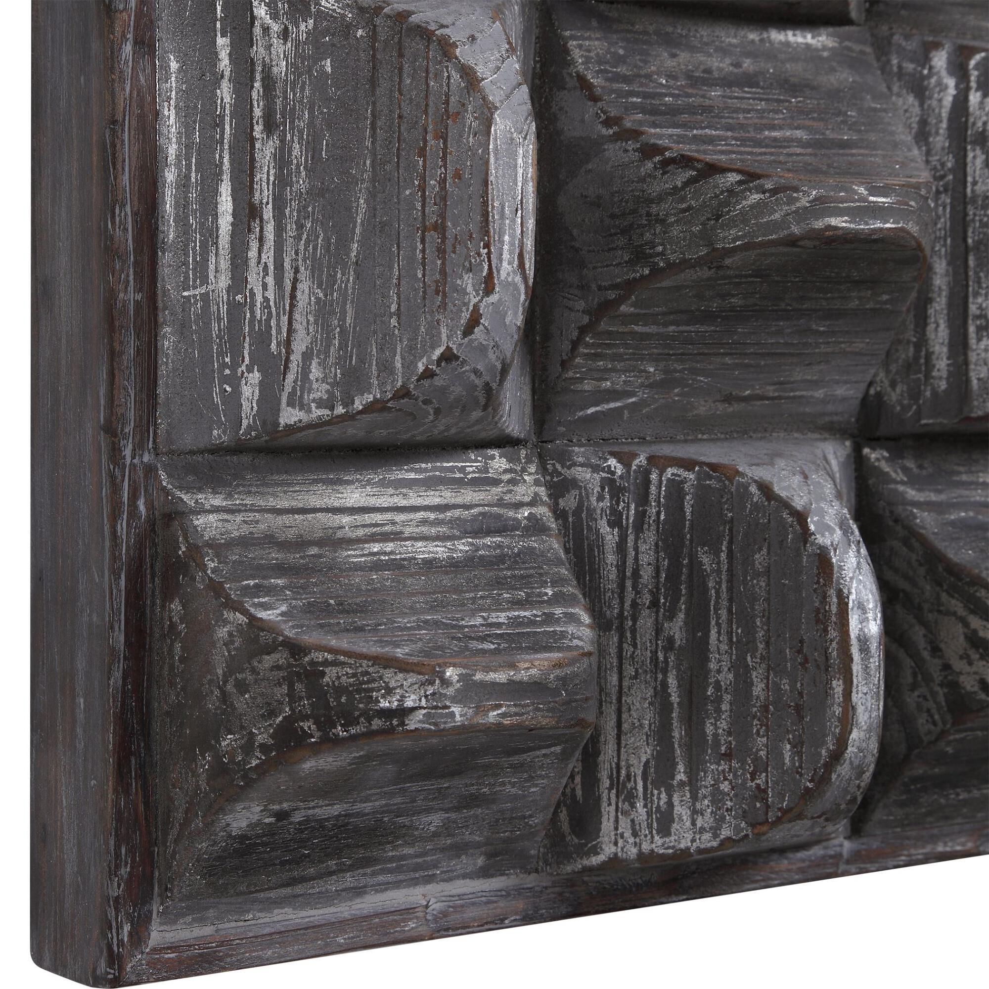 Shown in A Contemporary Take On Rustic Decor, This Wood Wall Panel Features 3-Dimensional Scooped Fir Wood Bl finish