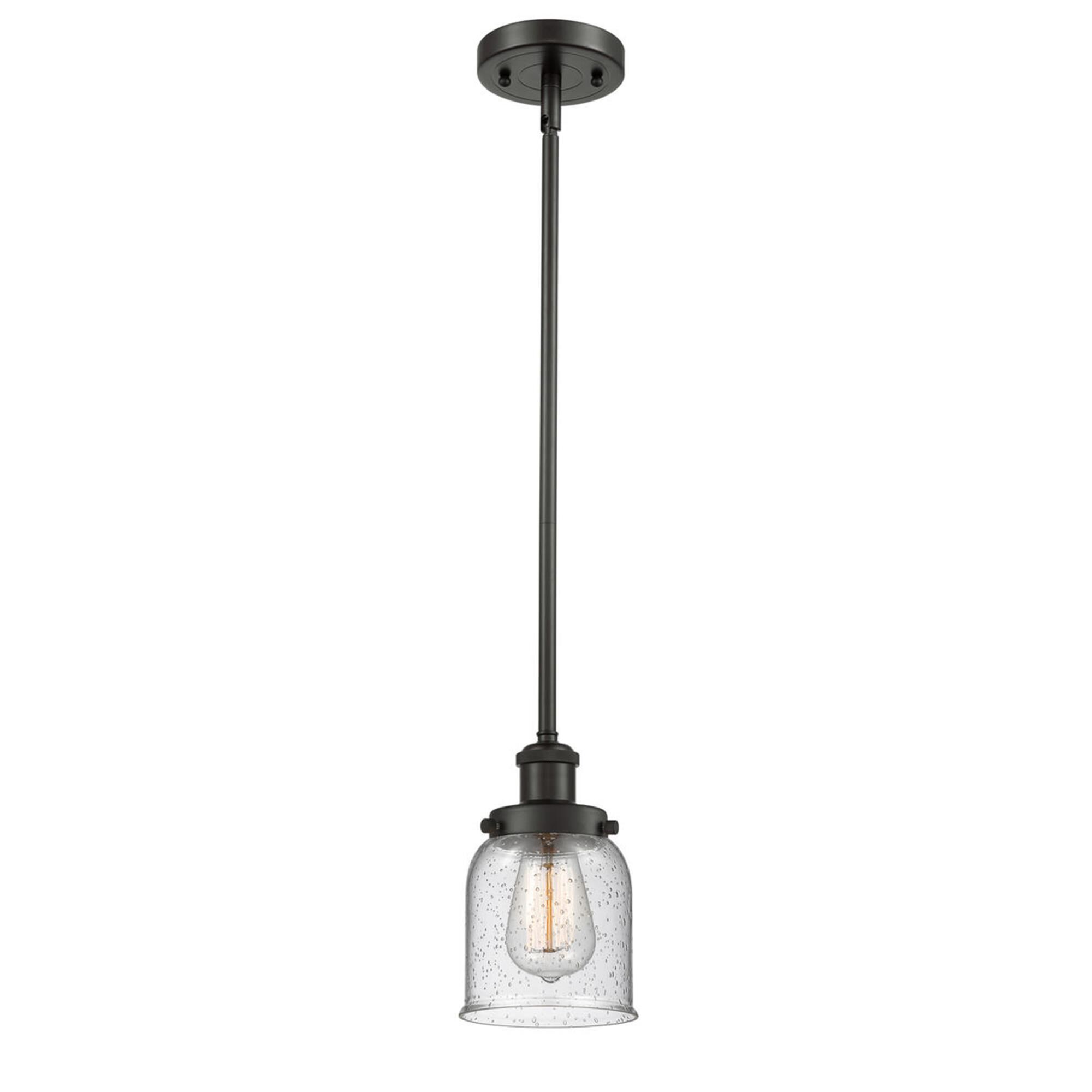 Shown in Oil Rubbed Bronze finish and Bell glass and Glass shade