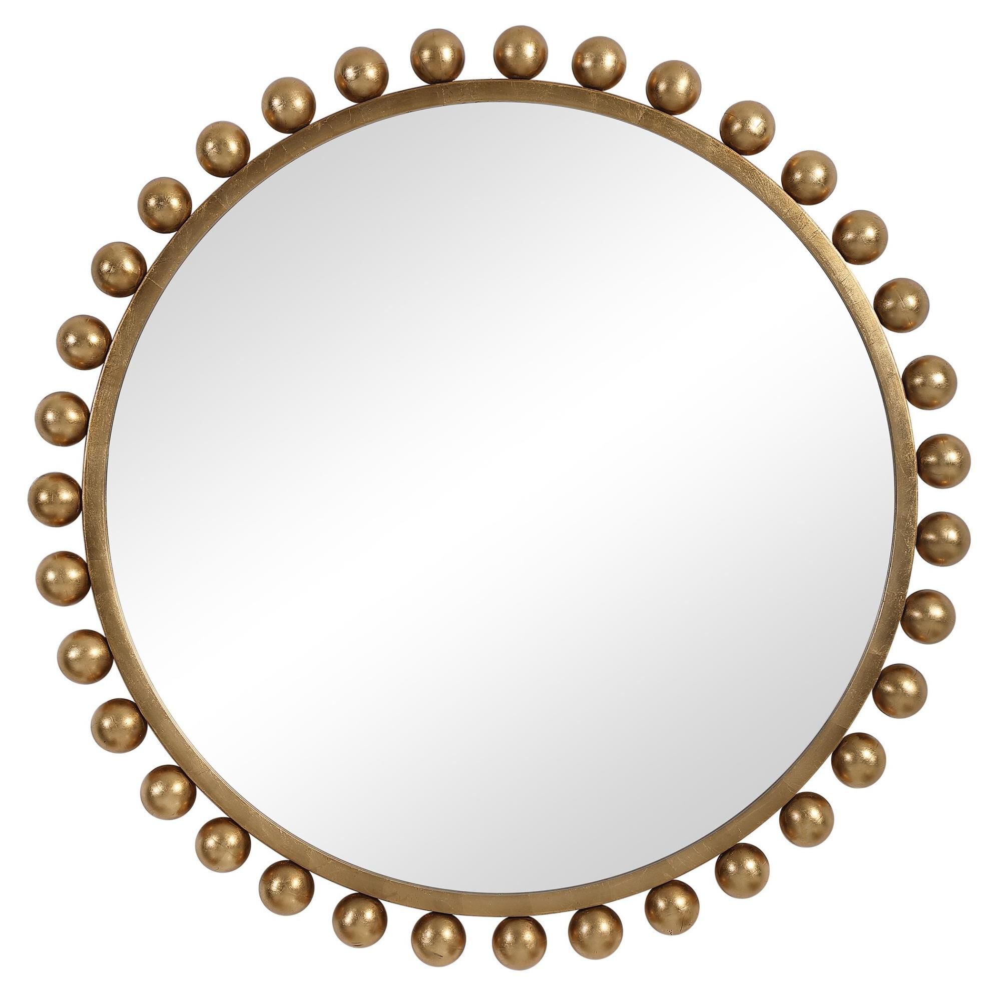 Shown in This Eye Catching Round Mirror Adds An Upscale Look And Sophisticated Style To Any Room By Showcasin finish