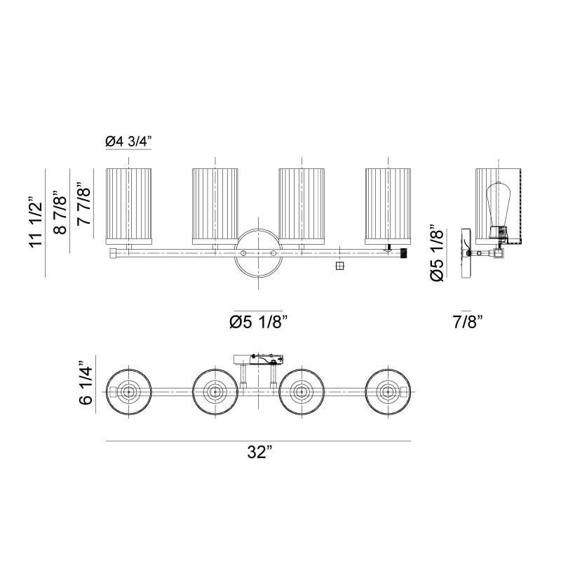 Liberty 32 Inch Wall Sconce by Matteo Lighting