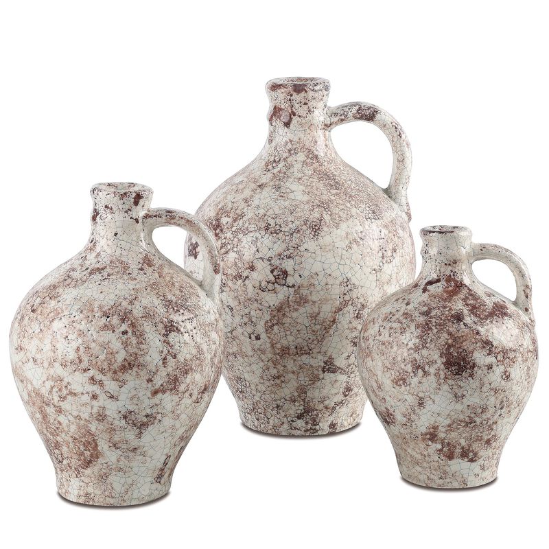 Marne Demijohn Set of 3 Vase-Urn by Currey and Company