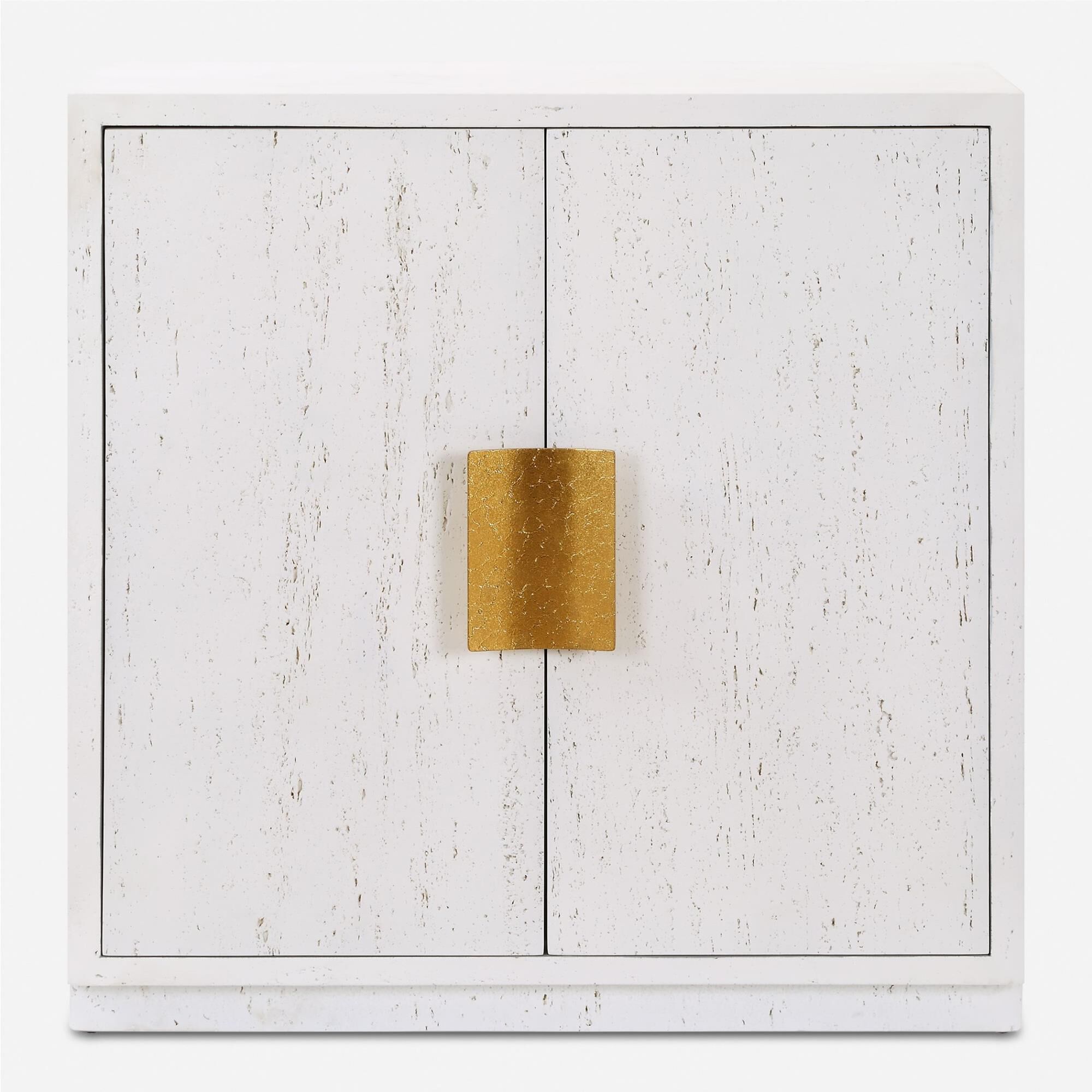 Shown in A Stylish Two Door Cabinet Crafted From Cast Resin. Emma Features A Porous Textured Surface For An O finish