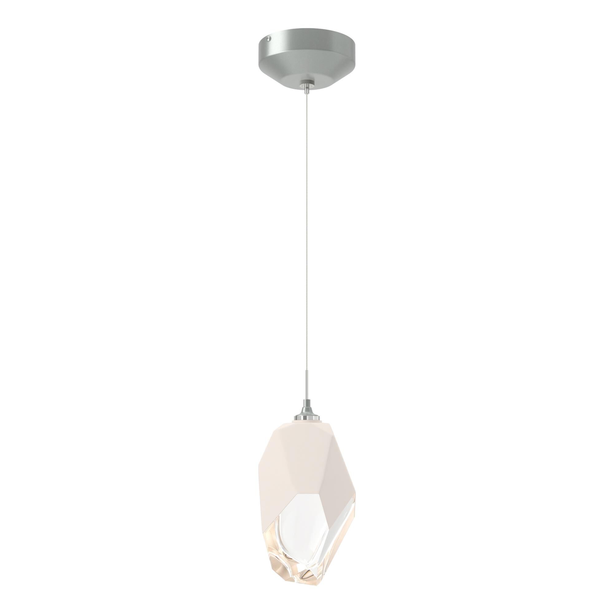 Shown in Vintage Platinum finish and White glass and White Glass shade