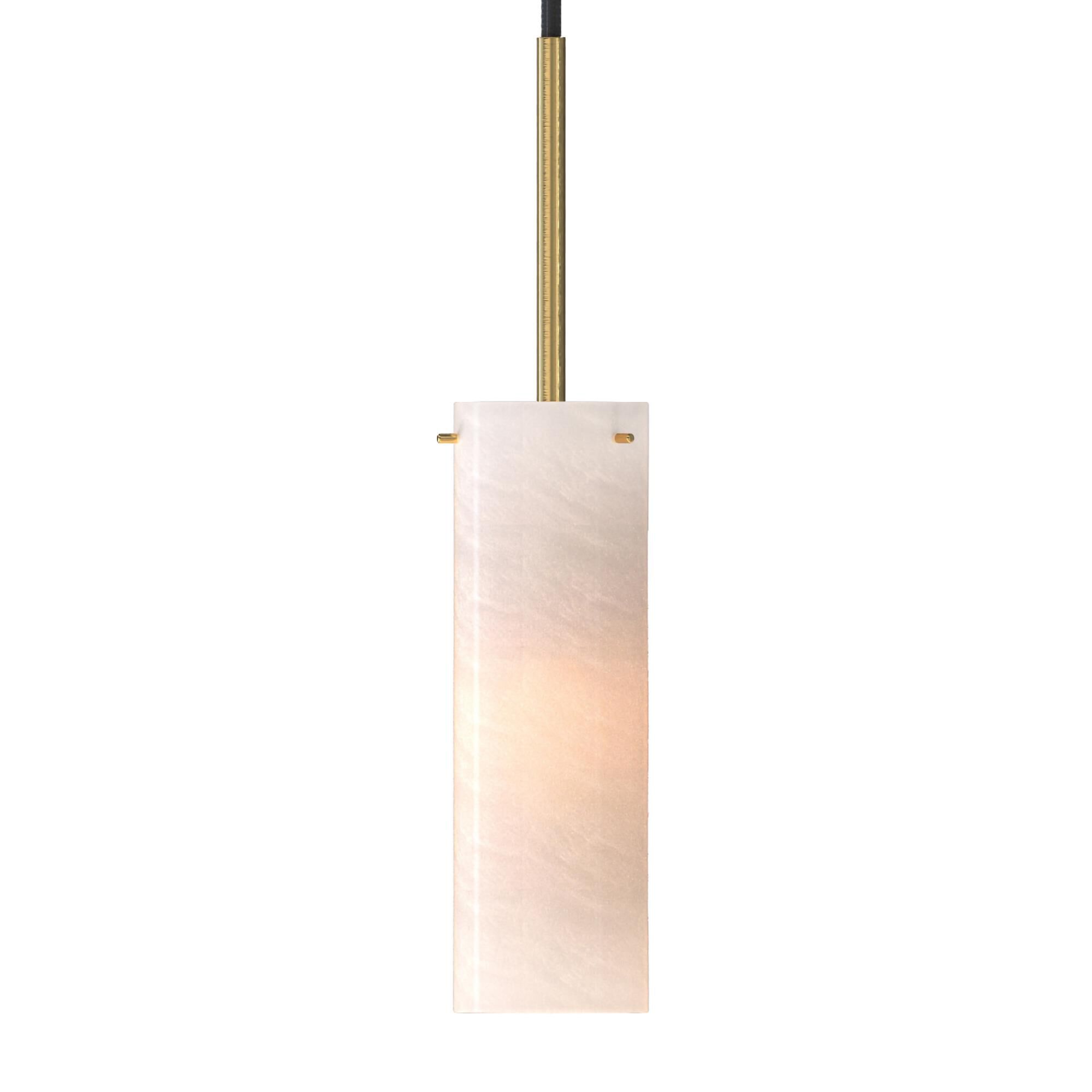 Shown in Natural Aged Brass finish and Marble glass and Glass shade