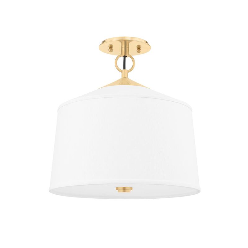 White Plains 14 Inch Semi Flush Mount by Hudson Valley Lighting