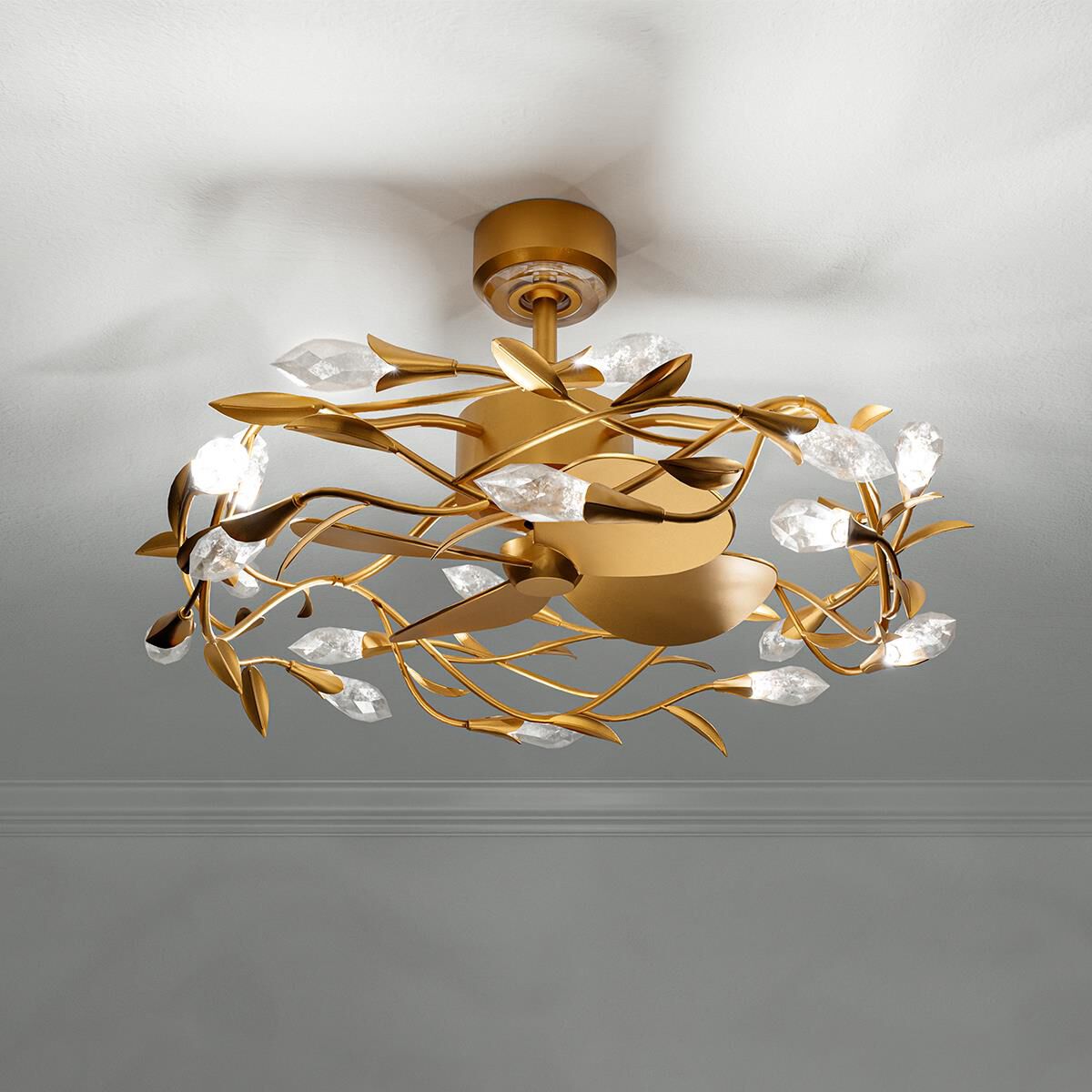 Secret Garden Chandelier Ceiling Fan by Schonbek