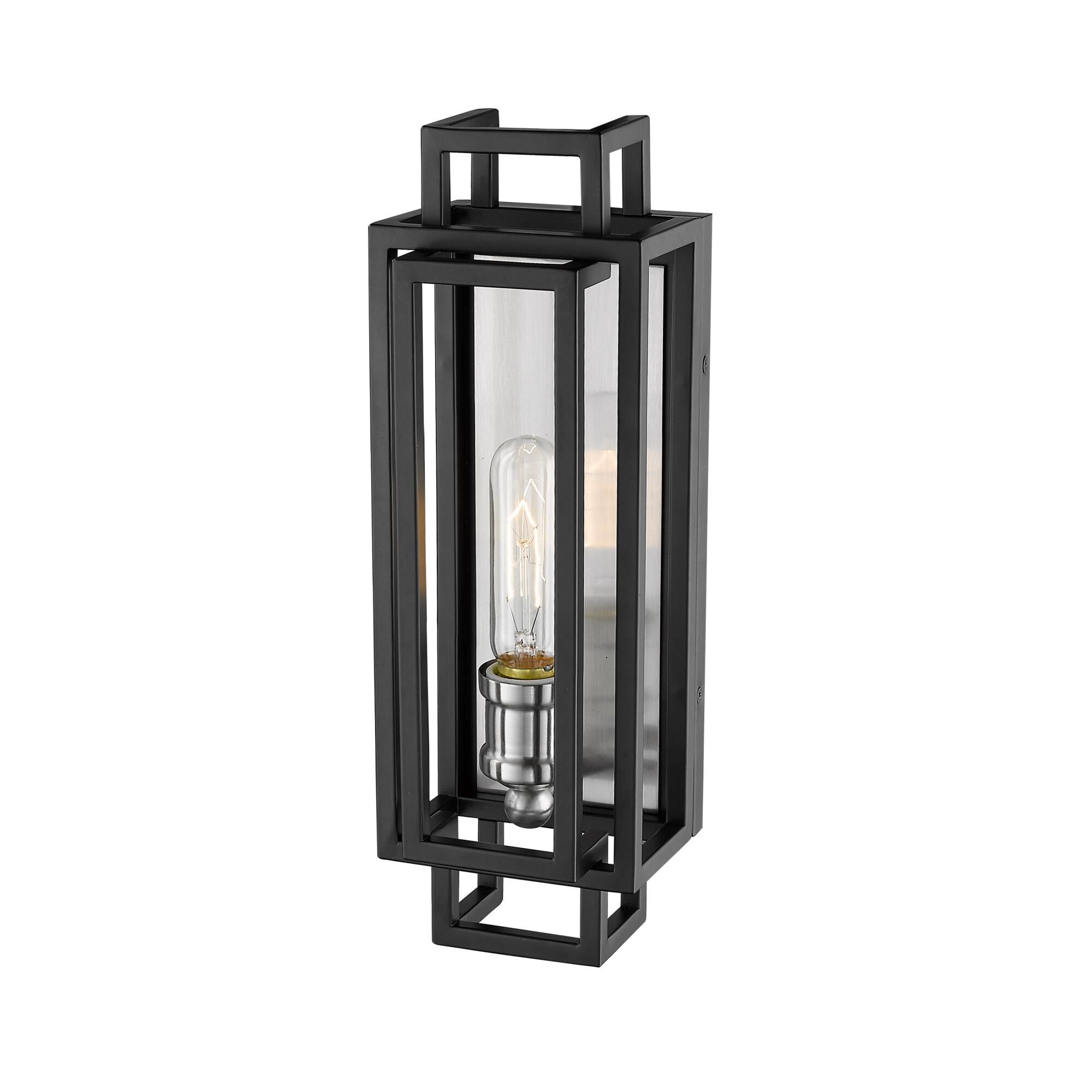 Shown in Black + Brushed Nickel finish and --- glass and --- shade