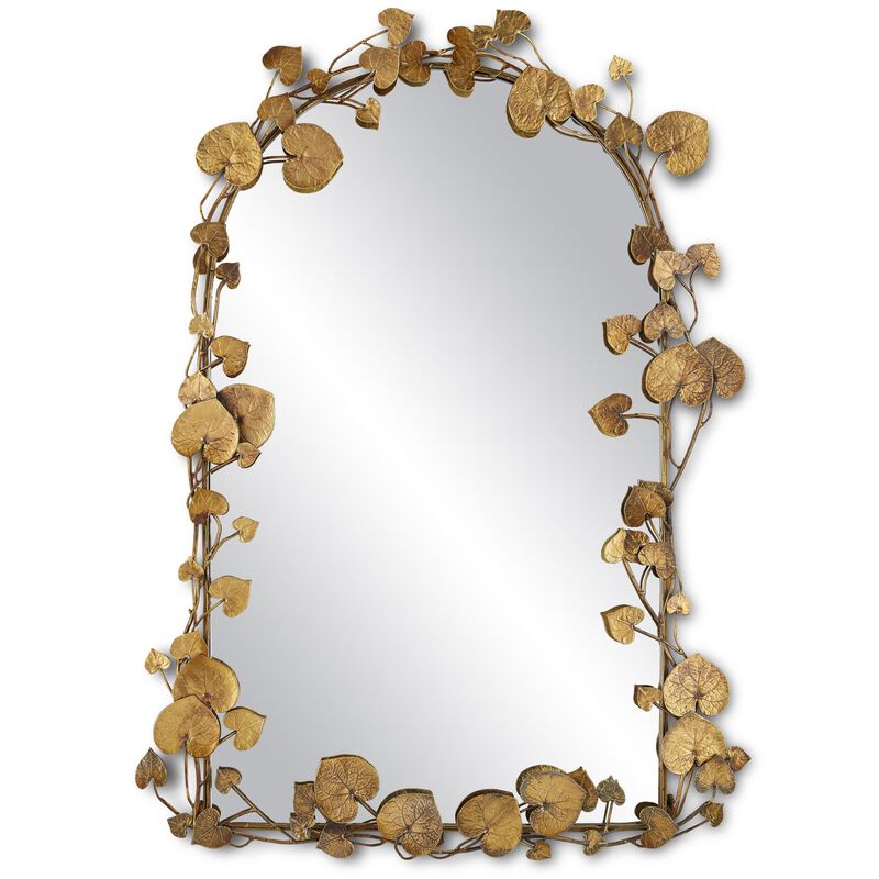 Vinna Brass Rectangular Mirror Decorative Mirrors by Currey and Company