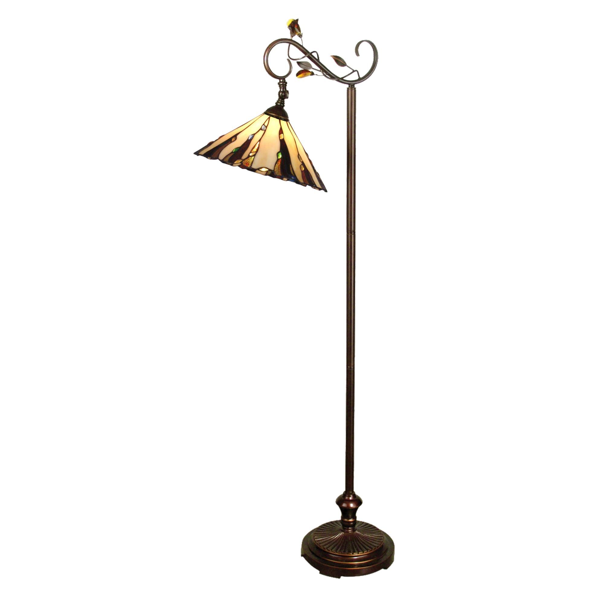 Shown in Antique Golden Sand finish and Hand Rolled Art Glass shade 