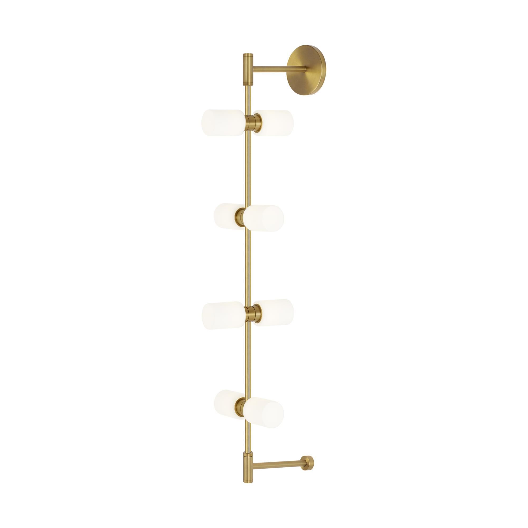 Shown in Aged Brass finish and  Cylinders glass and Frosted Globes Or Cylinders shade and 120 Volt accent