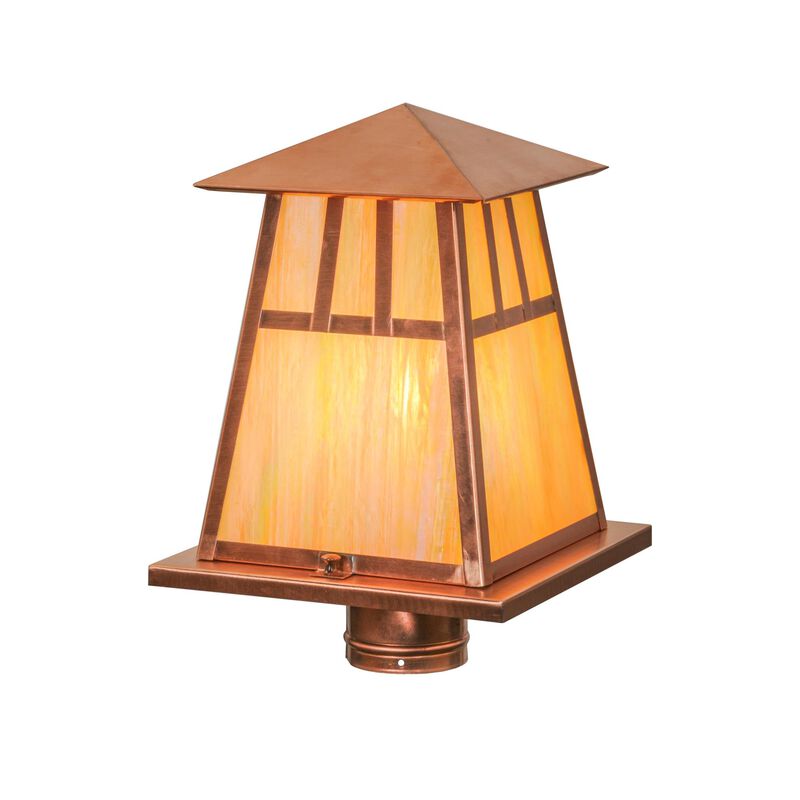 15 Inch Tall 1 Light Outdoor Post Lamp by Meyda Lighting