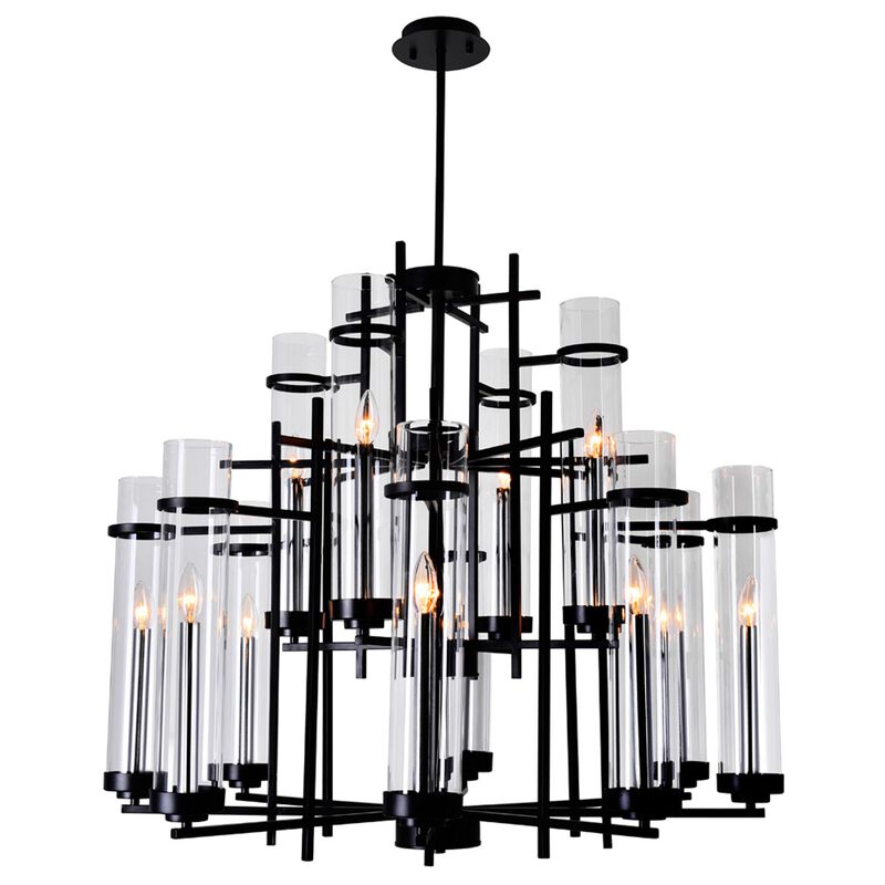 Sierra 38 Inch 12 Light Chandelier by CWI Lighting