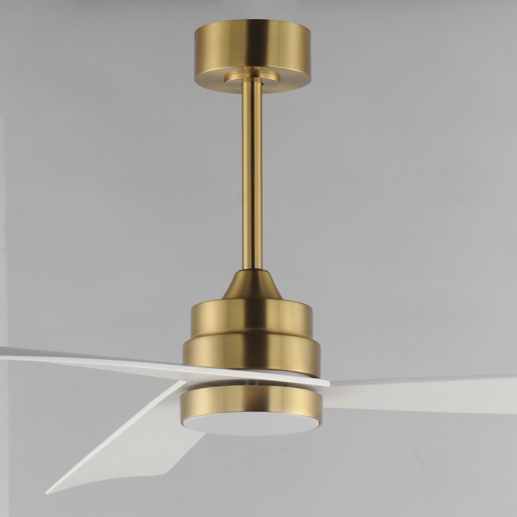 Shown in Natural Aged Brass finish and White glass and Pmma shade