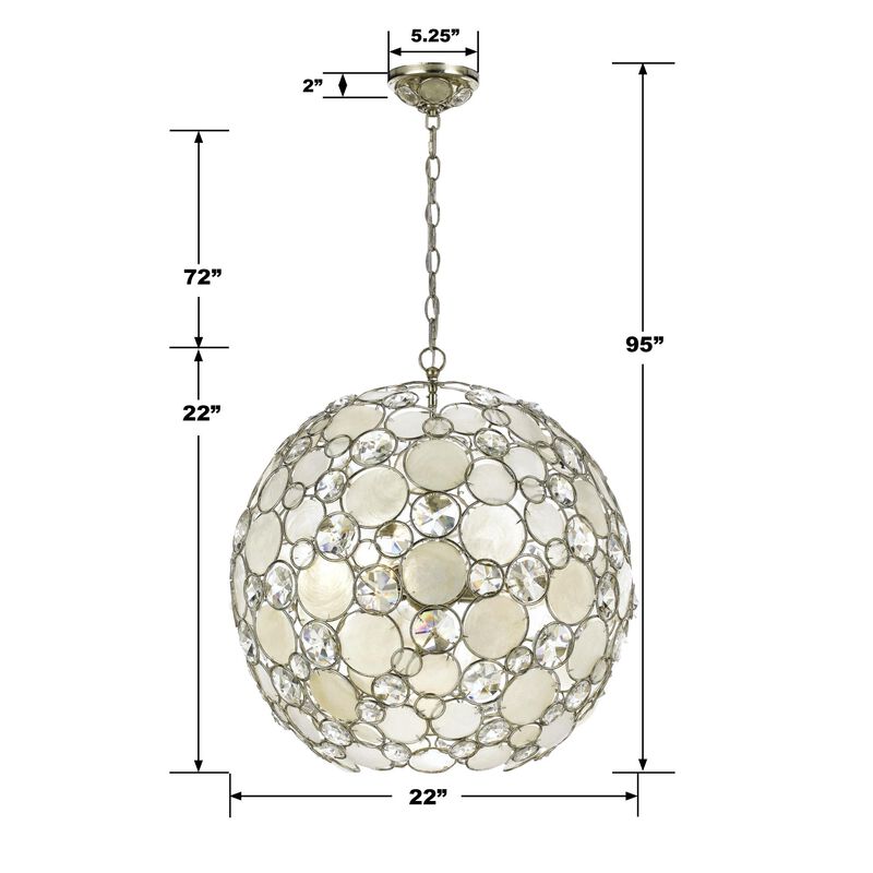 Palla 22 Inch Large Pendant by Crystorama