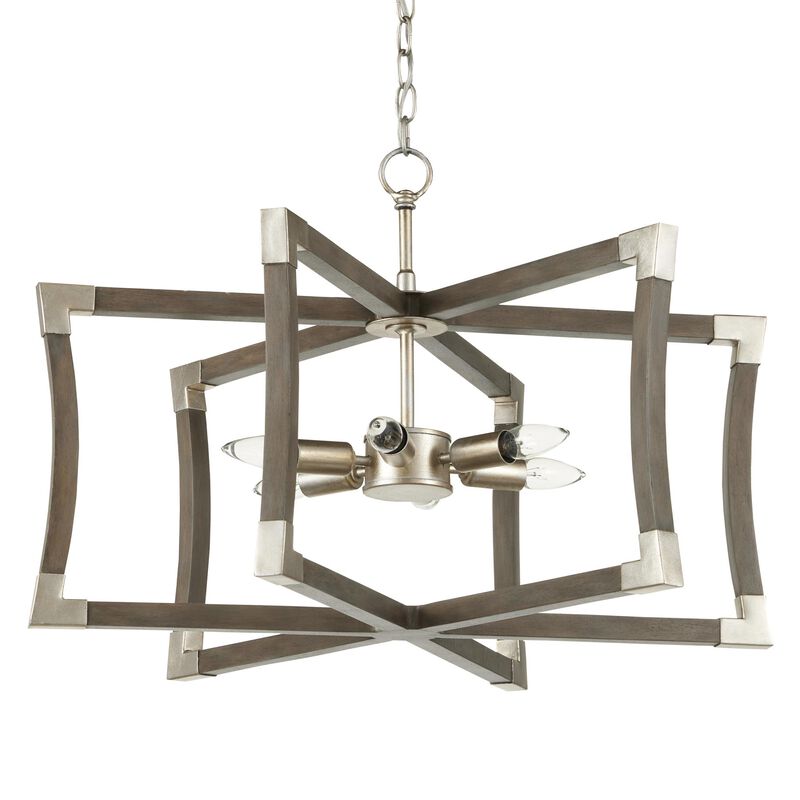 Bastian 27 Inch 6 Light Chandelier by Currey and Company