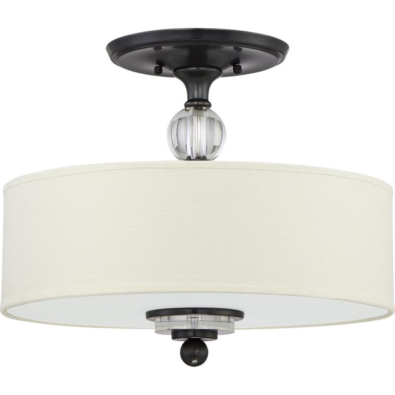 Downtown 17 Inch 3 Light Semi Flush Mount by Quoizel