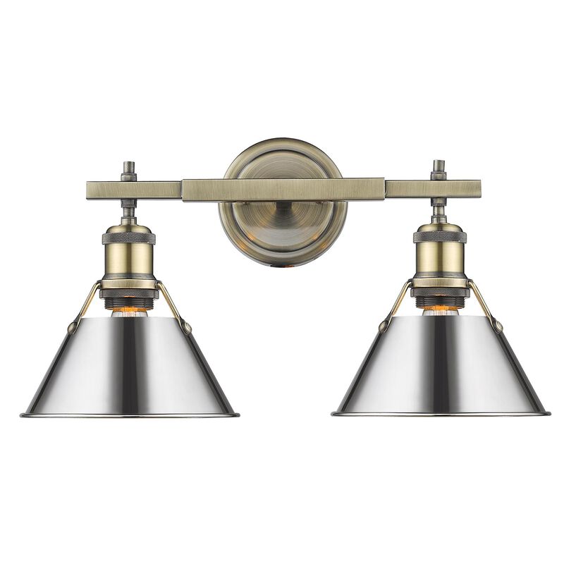 Orwell 18 Inch 2 Light Bath Vanity Light by Golden Lighting